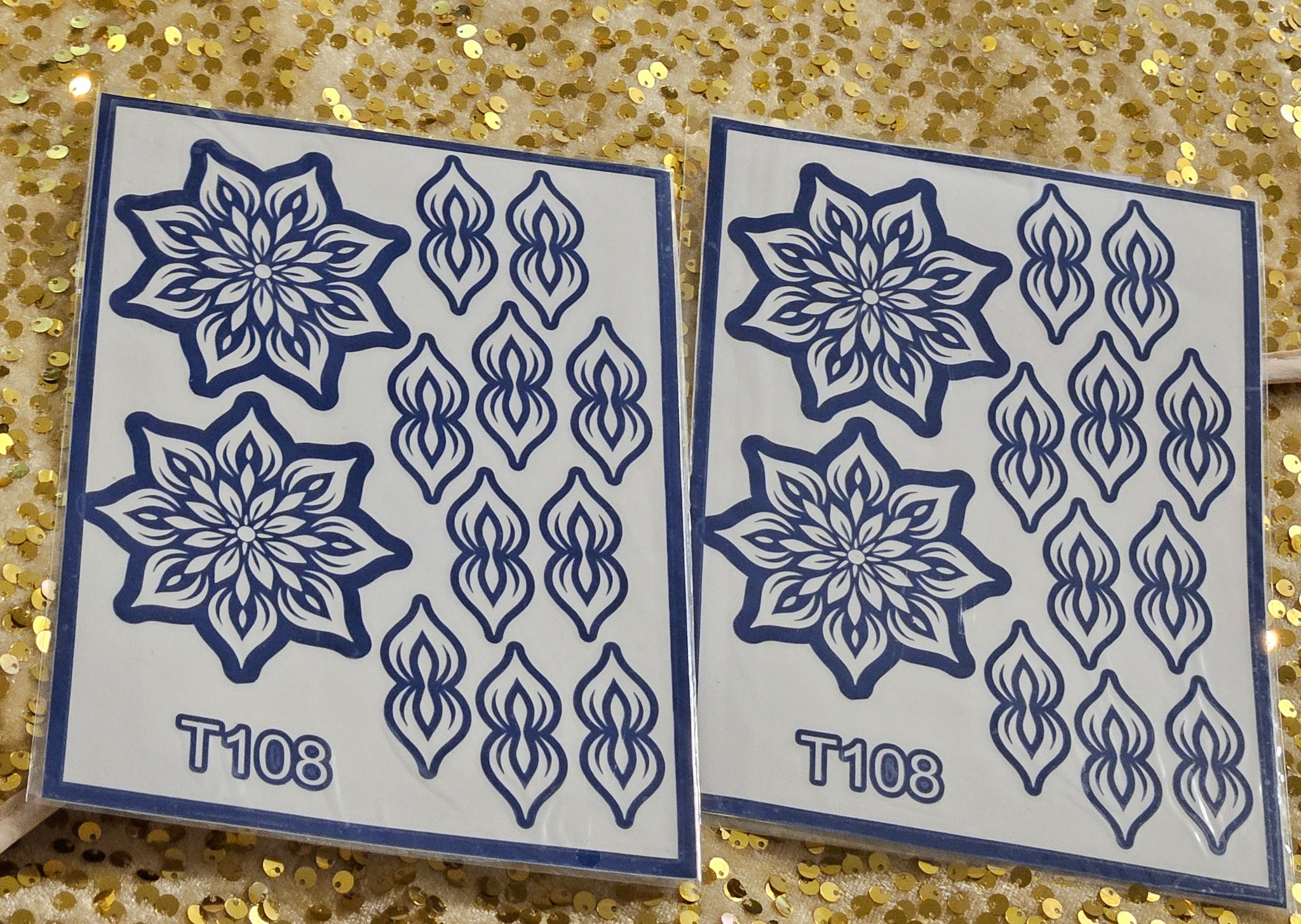Ocean Breeze henna stencils- T108
