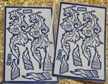 Ornate Swirls henna stencils - SC7148