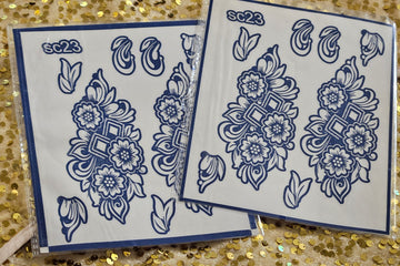 Golden Rose Delight Henna Stencils - SC23"