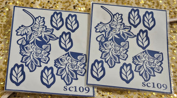 Azure Roses henna stencils - SC109