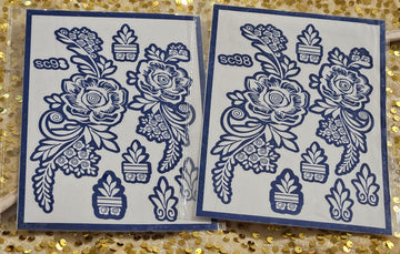 Floral Fantasy henna stencils - SC98