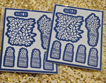 Verdant Oasis henna stencil- SC181