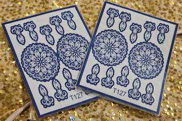 Ethereal Blooms henna stencils - T127"