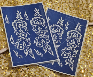 Blue Mirage henna stencils