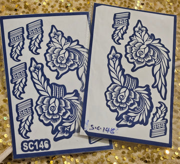 Rosa Elegance Henna Stencils - SC146