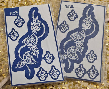 Azure Petals henna stencils- SC8