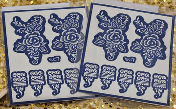 Floral Whispers henna stencils - SC7