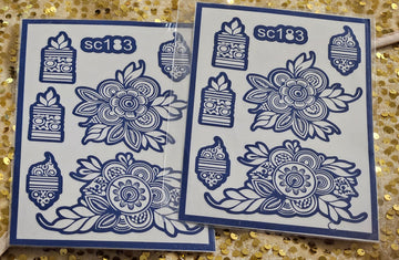 Golden Harmony Henna Stencils - SC183"